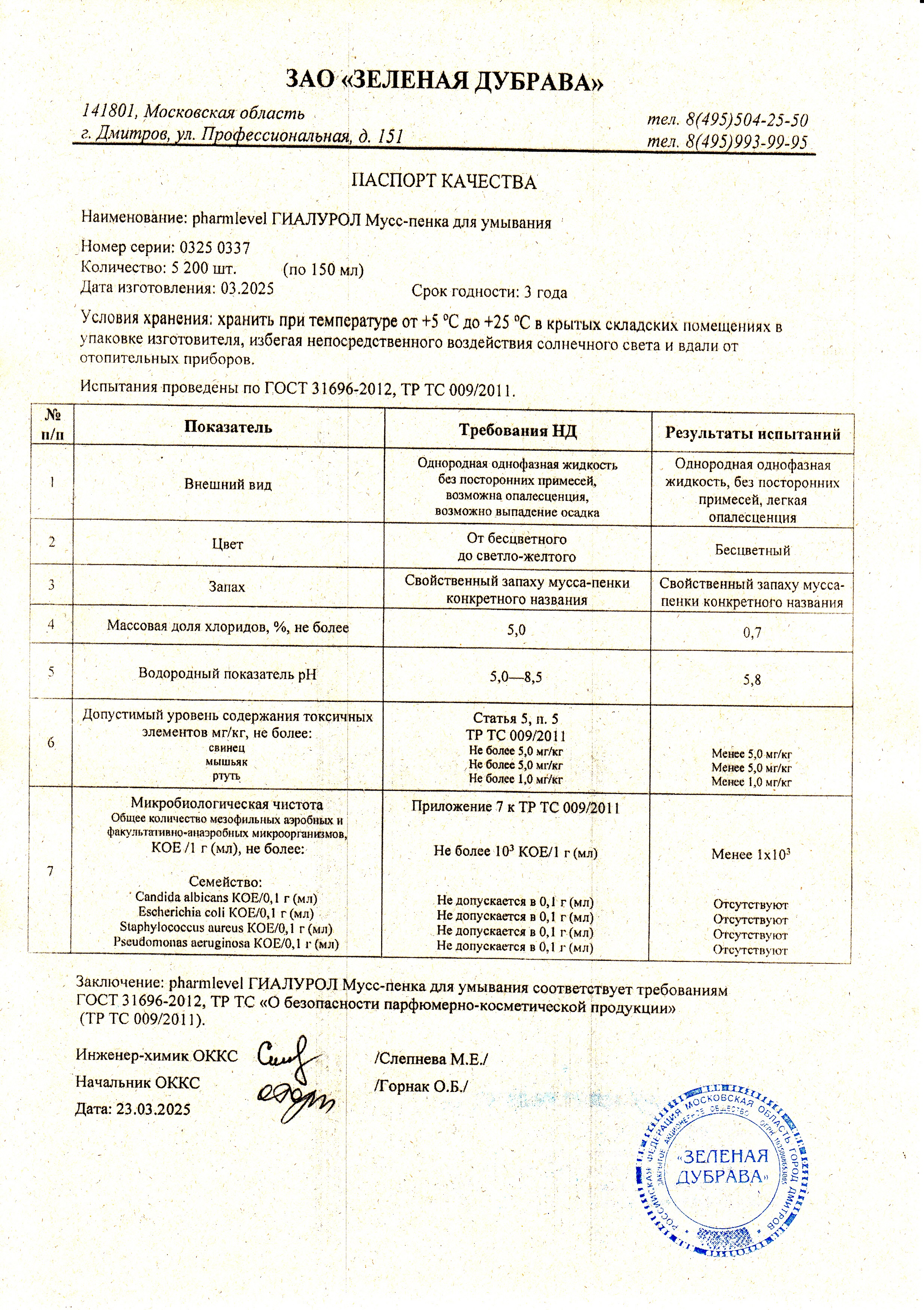 Паспорт №032025
